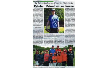 Encore un article sur notre champion : Estéban